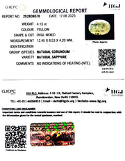 4.13/CT Natural Ceylonese Pukhraj with Govt Lab Certificate (6771)
